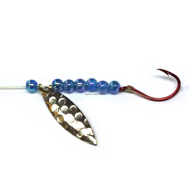 Picture of JB Lures Lil' Willy Spinner Rig W2, #4 Red Hook, Ham. Nickel, 6/Cd