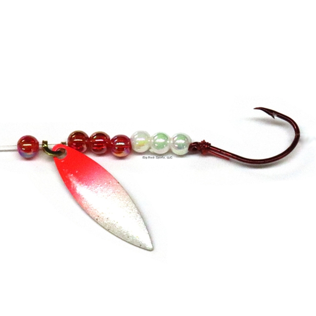 Picture of JB Lures Lil' Willy Spinner Rig W2, #4 Red Hook,Pearl-Red, 6/Cd