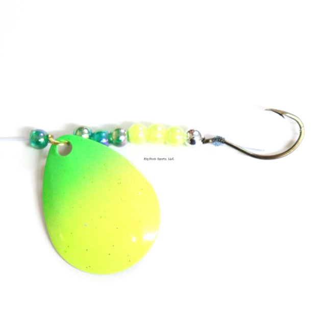 Picture of JB Lures Pro-Flash 3 Hook Harness 2Col Blade #4 Hook Chartreuse Green 6/Cd