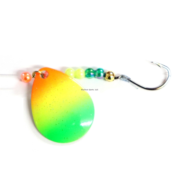Picture of JB Lures Pro-Flash 3 Hook Harness 2Col Blade #4 Hook Firetiger 6/Cd