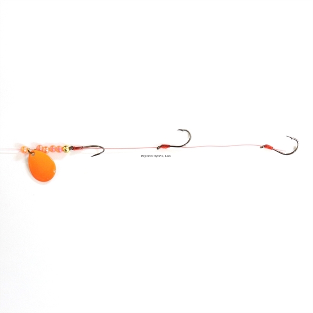 Picture of JB Lures Pro-Flash 3 Hook Harness 2Col Blade #4 Hook Orange 6/Cd