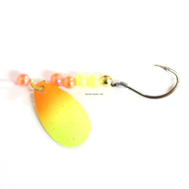 Picture of JB Lures Pro-Flash Spinner Rig 2 Ind Blade #4 Hook Chartreuse Orange 6/Cd