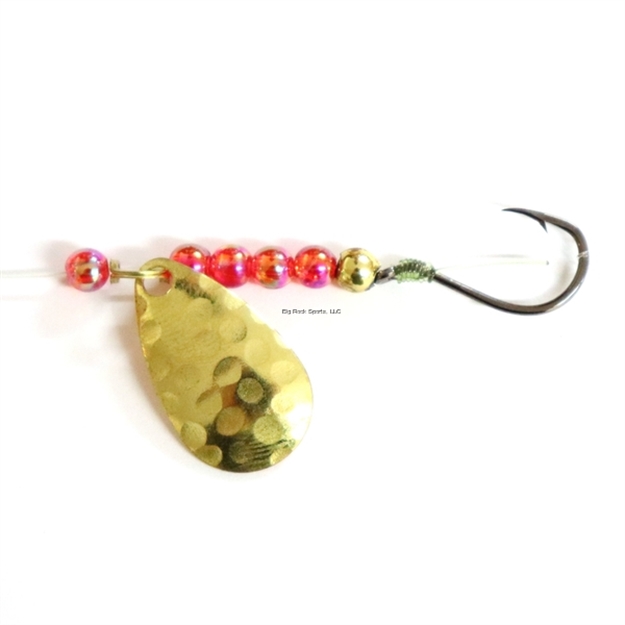 Picture of JB Lures Pro-Flash Spinner Rig 2 Ind Blade #4 Hook Hammered Gold 6/Cd