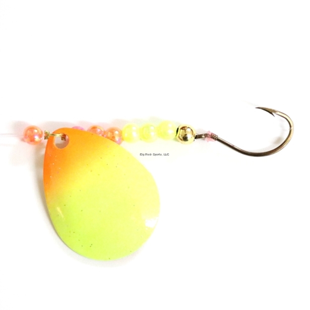 Picture of JB Lures Pro-Flash Spinner Rig 3.5Col Blade #4 Hook Chartreuse Orange 6/Cd