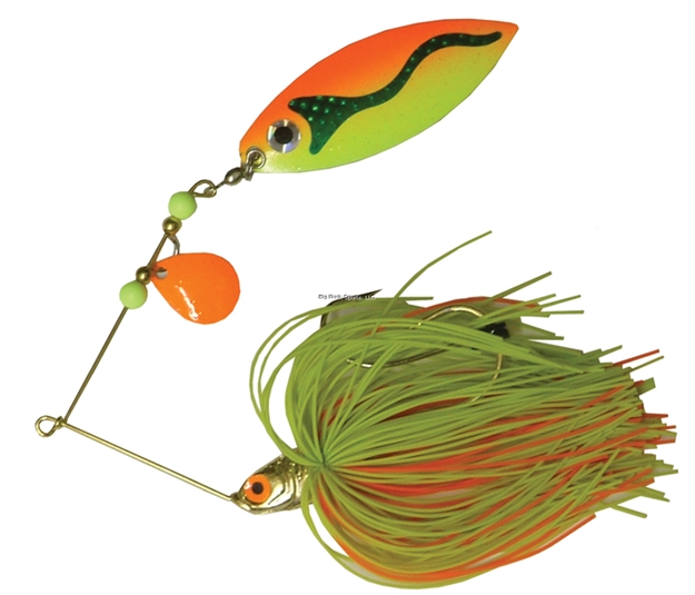Picture of JB Lures Pro-Laser Spinnerbait, 3/8 Oz, Chartreuse/Orange