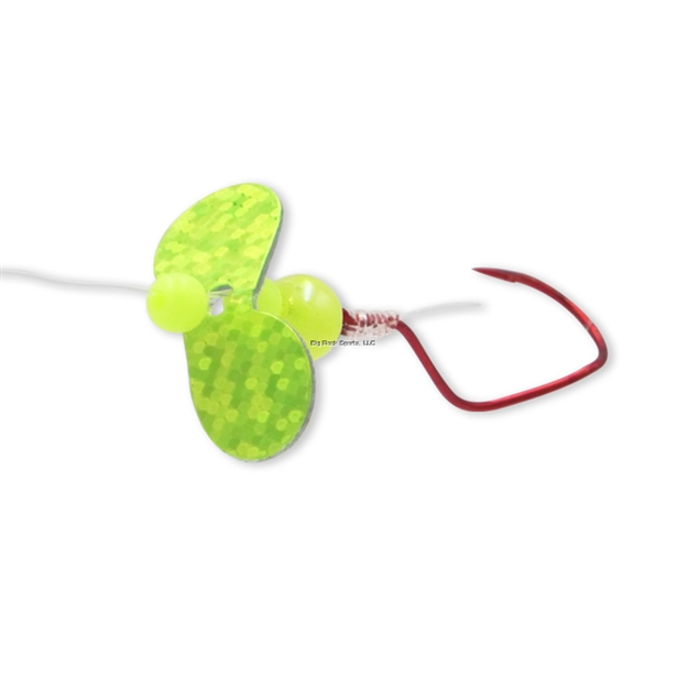 Picture of JB Lures Slow Death Back TO Back Rig Small-Chartruese Glitter 6/Cd