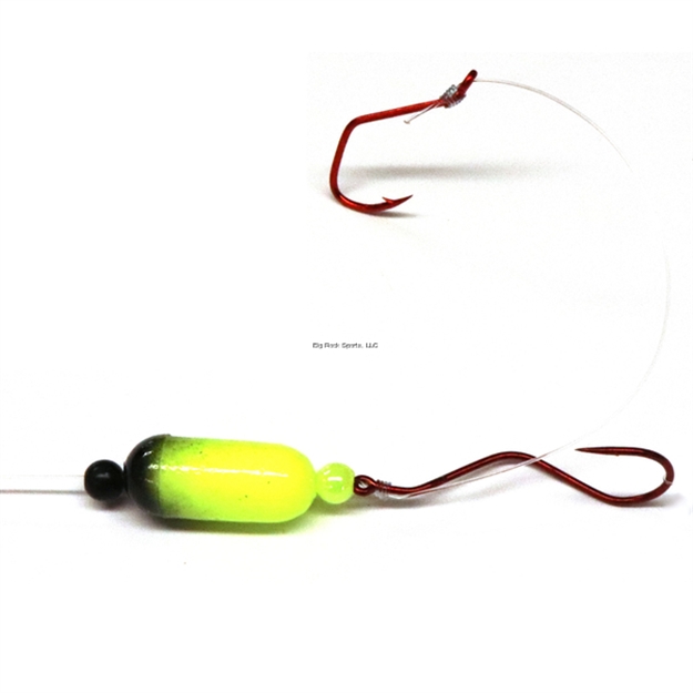 Picture of JB Lures Slow Death Floater 2 Hook Harness #4 Hook Chartreuse Black 6/Cd