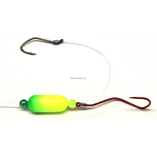 Picture of JB Lures Slow Death Floater 2 Hook Harness #4 Hook Chartreuse Green 6/Cd