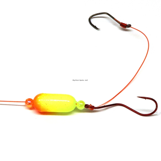 Picture of JB Lures Slow Death Floater 2 Hook Harness #4 Hook Chartreuse Orange 6/Cd
