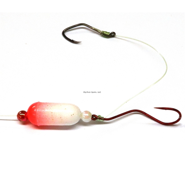 Picture of JB Lures Slow Death Floater 2 Hook Harness #4 Hook Red Pearl 6/Cd