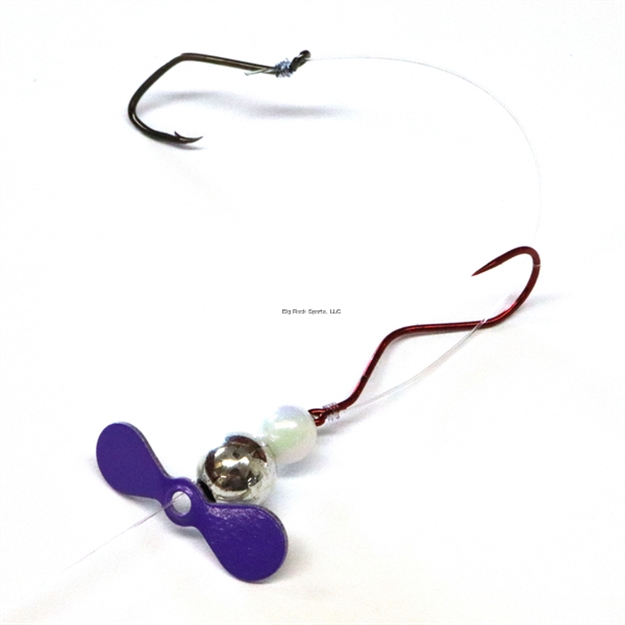 Picture of JB Lures Slow Death Plus 2 Hook Harness #4,#4  Hook Purple 6/Cd