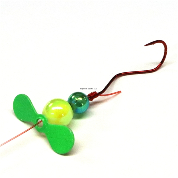 Picture of JB Lures Slow Death Plus Spinner Rig, #4 Hook Green 6/Cd