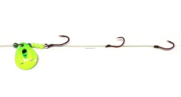 Picture of JB Lures Ventilator 3 Hook Harness 3Col #4,#6,#6 Hook Green Chartreuse 6/Cd
