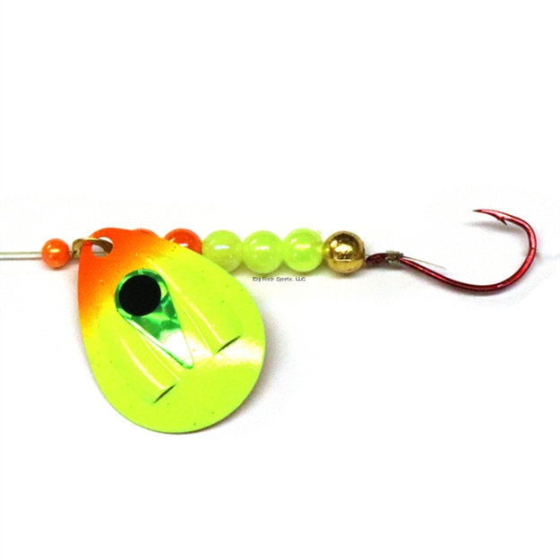 Picture of JB Lures Ventilator Spinner Rig C 4 #2 Red Hook, Chartreuse-Orange, 6/Cd