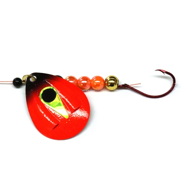 Picture of JB Lures Ventilator Spinner Rig C 4 #2 Red Hook, Fire-Orange-Black, 6/Cd