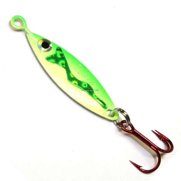 Picture of JB Lures Walleye Weasel #6 Treble Green/Glow 1/4Oz