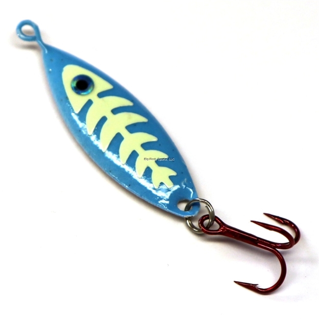 Picture of JB Lures Weasel - Glow Bones -1/4- Glow-Blue
