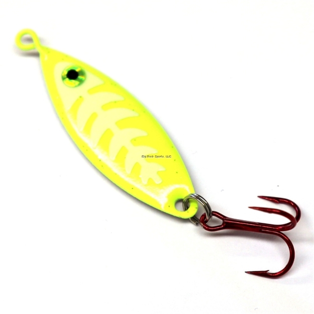 Picture of JB Lures Weasel - Glow Bones -1/8- Glow-Chartreuse