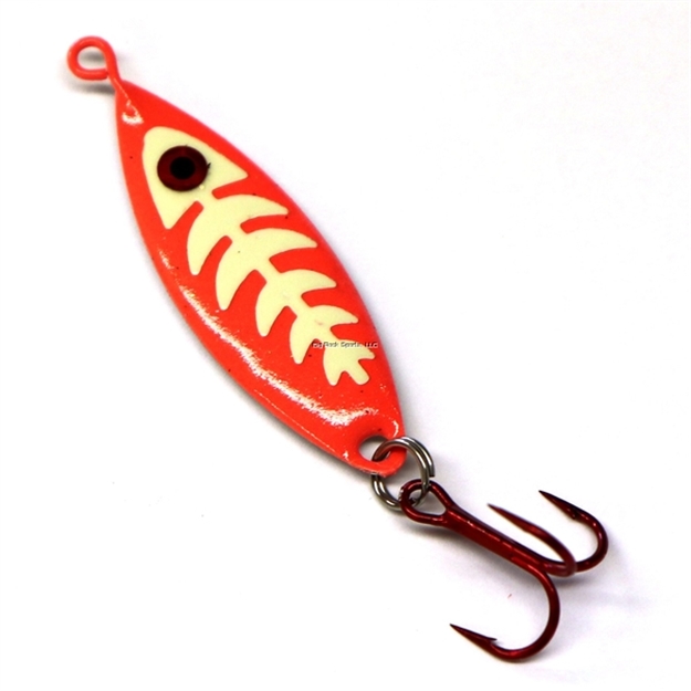 Picture of JB Lures Weasel - Glow Bones -1/8- Glow-Red