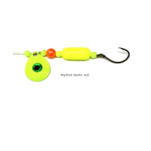 Picture of JB Lures Winkum 3Hook Spin N Float 2Col Blade #4,#6,#6 Hook Chartreuse 6/Cd