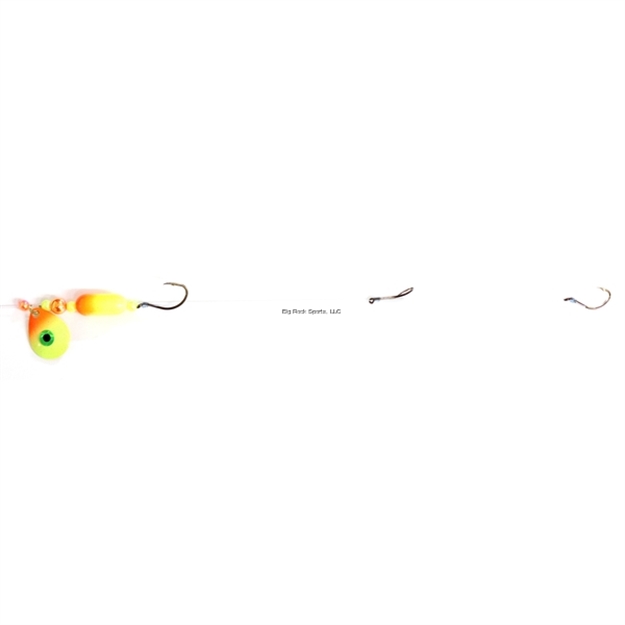 Picture of JB Lures Winkum 3Hook Spin N Float 2Col Blade #4,#6,#6 Hook Chartreuse Orange 6/Cd