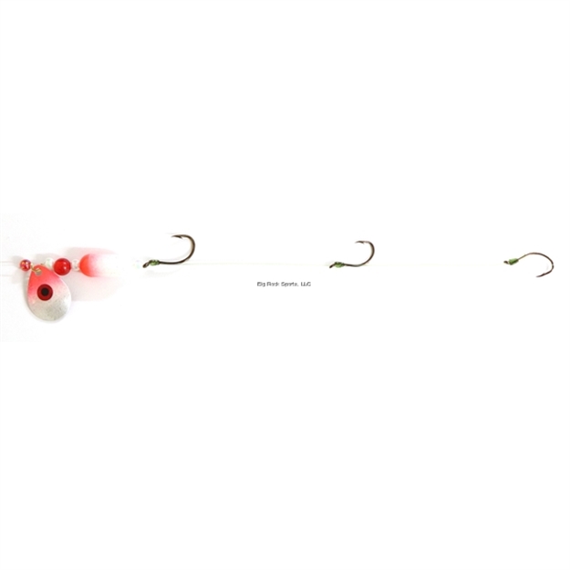 Picture of JB Lures Winkum 3Hook Spin N Float 2Col Blade #4,#6,#6 Hook Red Wht 6/Cd