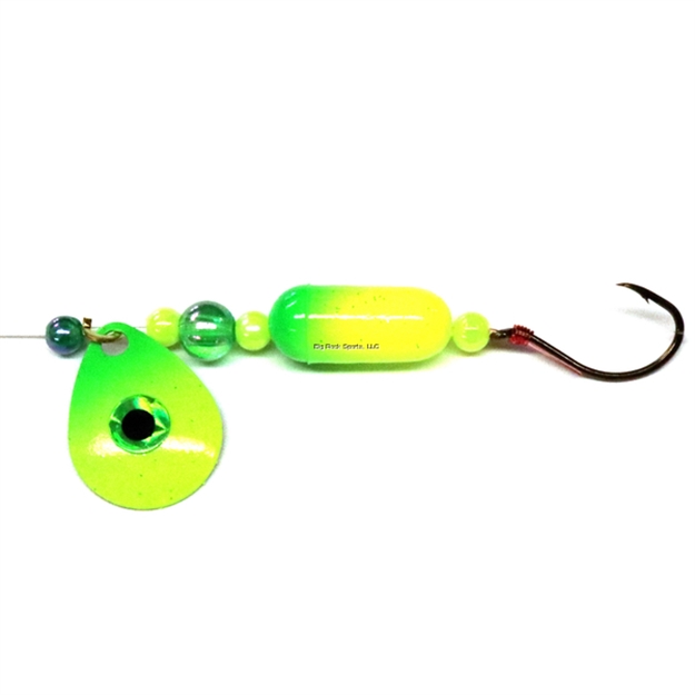Picture of JB Lures Winkum Spin N Float 2Col Blade #4 Hook Chartreuse Green 6/Cd
