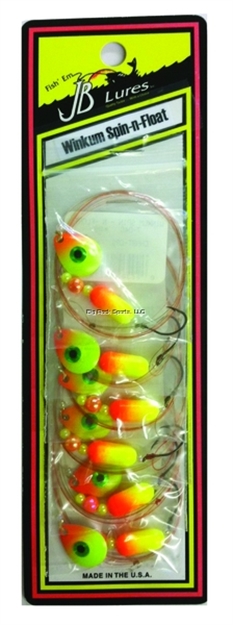 Picture of JB Lures Winkum Spin N Float 2Col Blade #4 Hook Chartreuse Orange 6/Cd