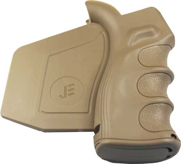 Picture of J&E Machine Tech Featureless Paddle Grip Ergonomic CA Compliant Tan