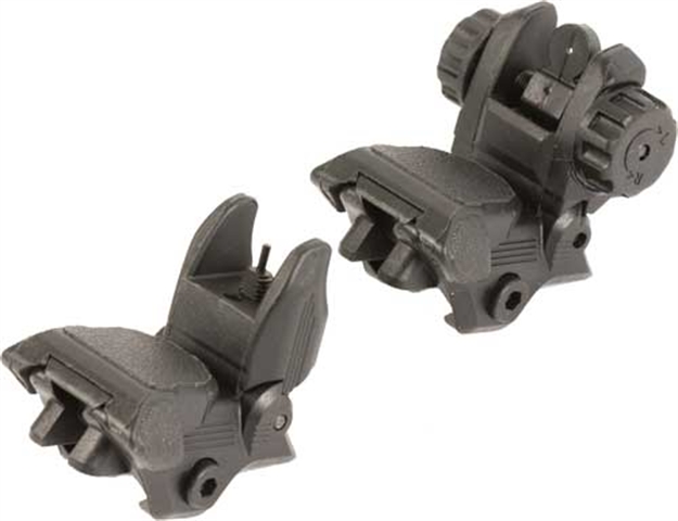 Picture of J&E Machine Tech Flip-Up Front And Rear Polymer Sight Set Black