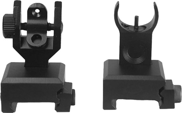 Picture of J&E Machine Tech Flip-Up Front/Rear Ar15 Sight Aluminum Black