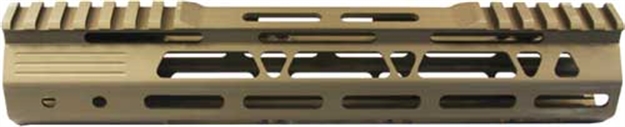 Picture of J&E Machine Tech Handguard Free Float Ar15 10" M-Lok W/Rail Relief Tan