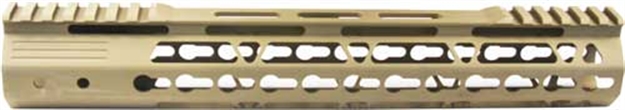 Picture of J&E Machine Tech Handguard Free Float Ar15 12" Key-Mod W/Rail Relief Tan