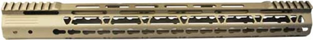 Picture of J&E Machine Tech Handguard Free Float Ar15 17" Key-Mod W/Rail Relief Tan
