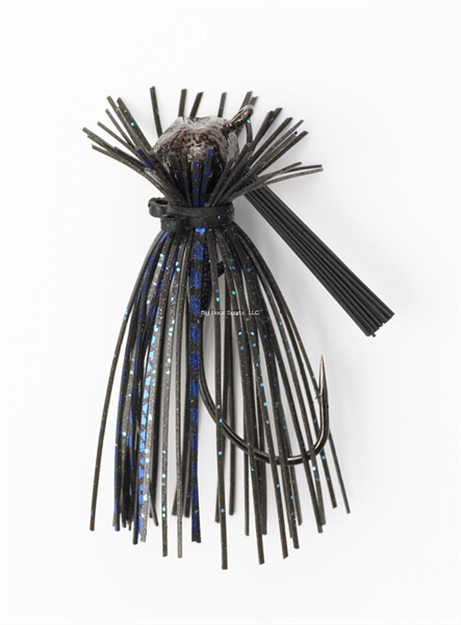 Picture of Jewel Football Jig, 1/2 Oz, Black/Blue Flash, 2/Pack