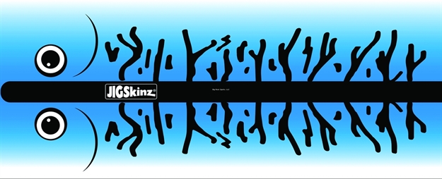 Picture of Jigskinz Blue Glow Mack 160 X 70Mm, 6 1/3" X 2 3/4" Small, 4-Pack