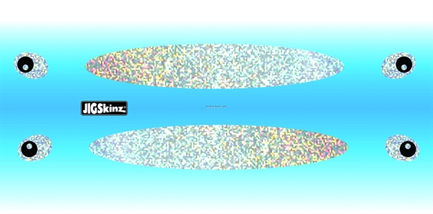 Picture of Jigskinz Hologlowphic Blue 190 X 70Mm, 7 1/2" X 2 3/4" Size 2, 4-Pack