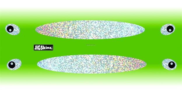 Picture of Jigskinz Hologlowphic Green 190 X 70Mm, 7 1/2" X 2 3/4" Size 2, 4-Pack