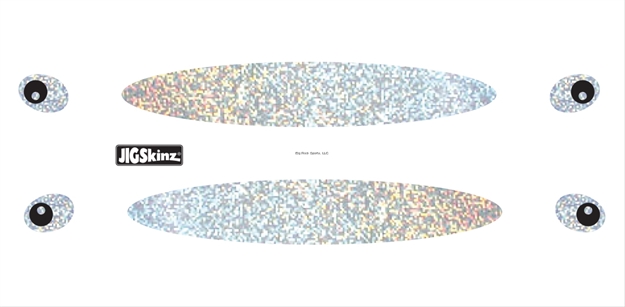 Picture of Jigskinz Hologlowphic White 190 X 70Mm, 7 1/2" X 2 3/4" Size 2, 4-Pack