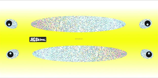 Picture of Jigskinz Hologlowphic Yellow 190 X 70Mm, 7 1/2" X 2 3/4" Size 2, 4-Pack
