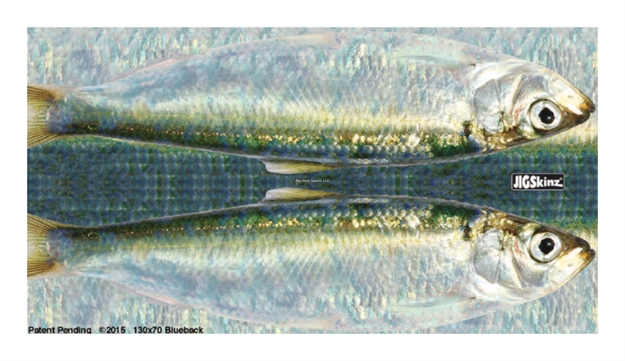 Picture of Jigskinz Real Life Blueback Herring Mixed Pack Small, Med, Lrg, X-Lrg, 4-Pack