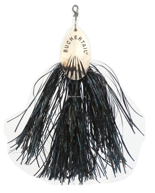 Picture of Joe Bucher Outdoors #5 Buchertail Musky Spinner, Tinsel Black/Nickel
