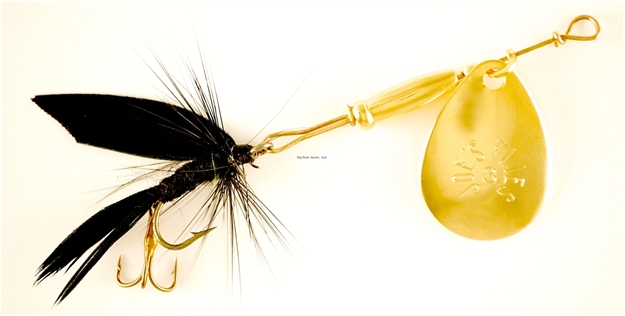 Picture of Joes Short Striker Premium In-Line Spinner Fly, SZ 8, 1/8 Oz, Black Gnat