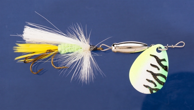 Picture of Joes Super Striker Elite In-Line Spinner Fly, SZ 4, 1/4 Oz, Glo/Tiger