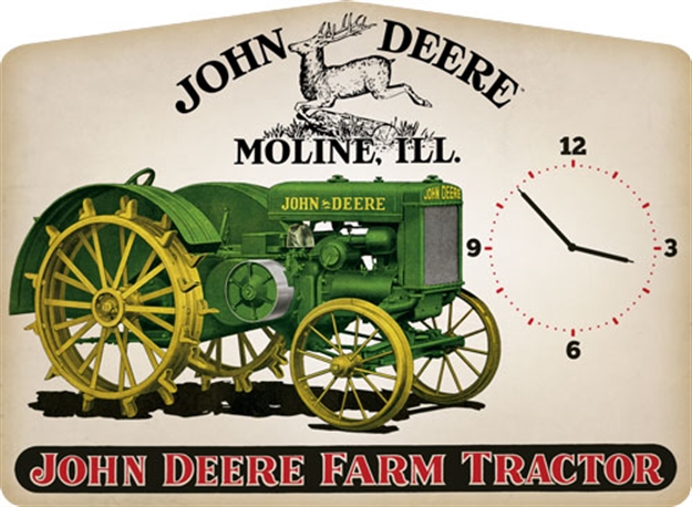 Picture of John Deere  Road Brands Die Cut Emb Tin Clock  Clock