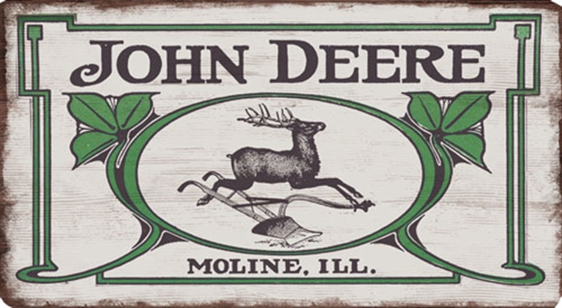 Picture of John Deere  Road Brands Mdf Flat Sign  Vintage Logo