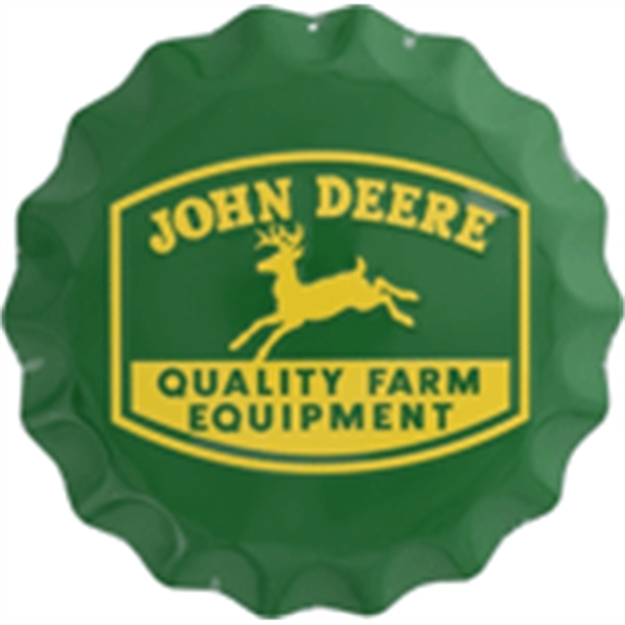 Picture of John Deere  Road Brands Tin Bottle Cap  14"X14"