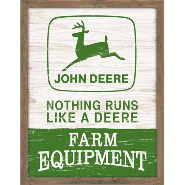 Picture of John Deere  Road Brands Wood Framed Wall Decor  14"X18"