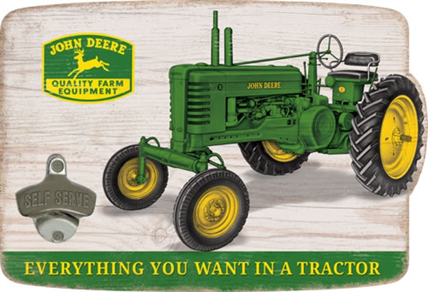 Picture of John Deere Road Brands Die Cut Mdf < Bottle Opener JD Evthg Tractor