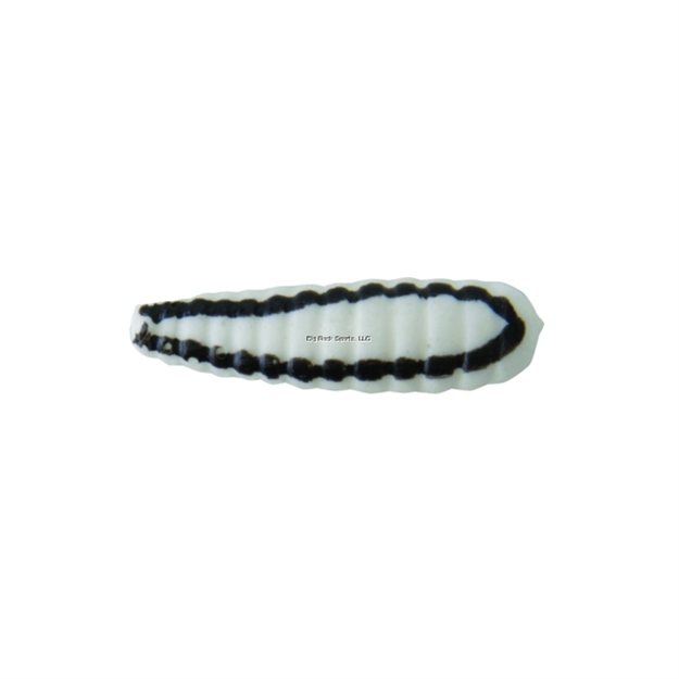 Picture of Johnson Beetle Spin Jig, 1", 1/32 Oz, White/Black Stripe, Nickel Blade, 4/Pack